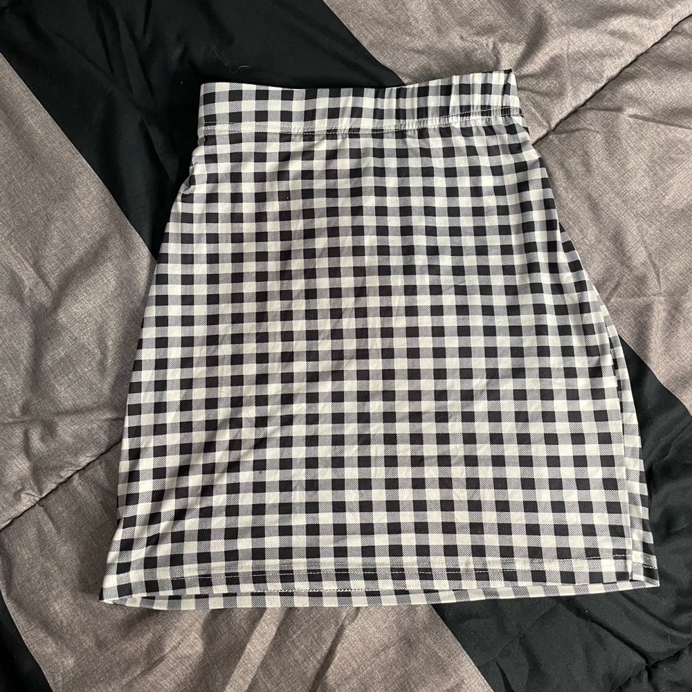 SHEIN checkered mini pencil skirt